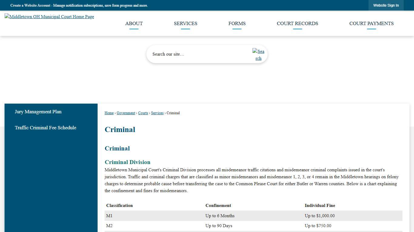 Criminal | Middletown, OH